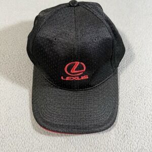Vintage Lexus Embroidered Logo Two Tone Mesh Snapback Hat OSFA Black/Red